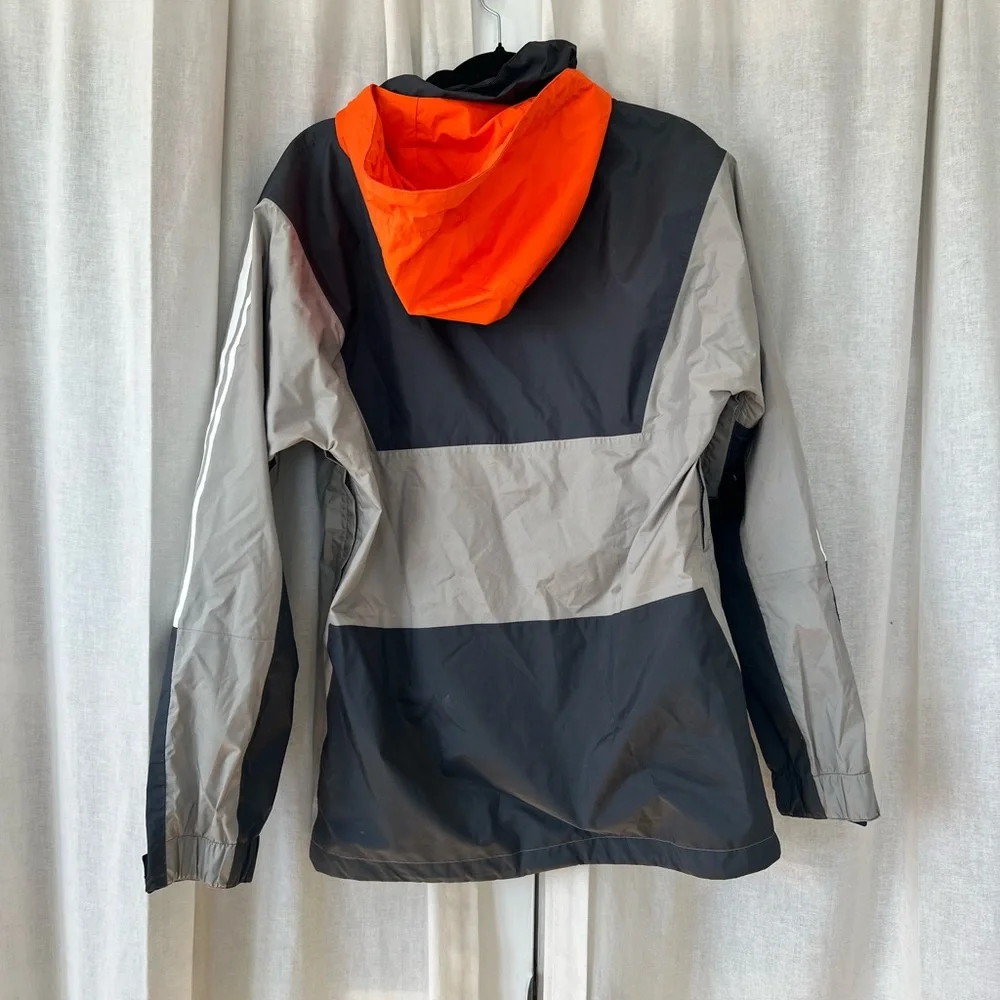 Gray and orange men’s adidas anorak 10k jacket Sz small - Picture 7 of 8